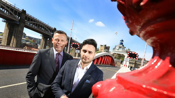 Northumbria's Enterprise Manager Graham Baty (left) with graduate start-up Hasan Hamid