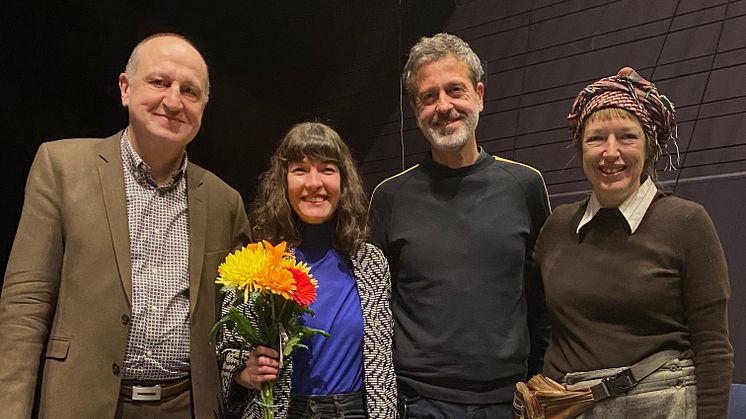 På fotot: Rudi Laermans, Paz Rojo, Alex Arteaga, Myriam Van Imschoot  