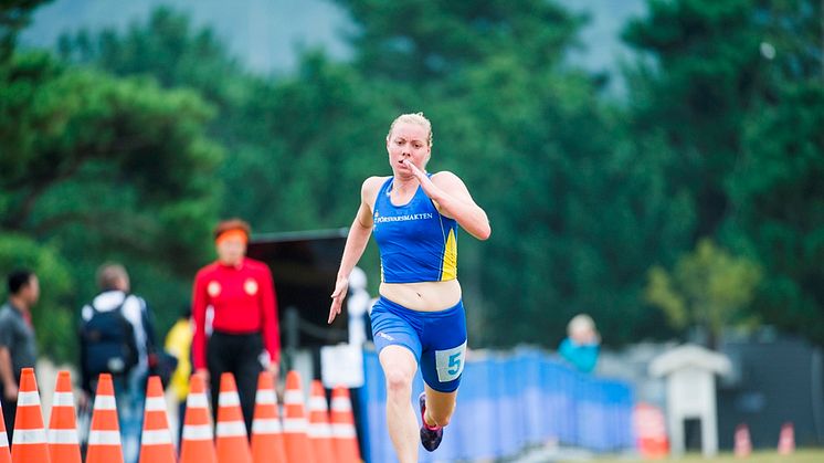 Melina Westerberg under Military World Games 2015 i Sydkorea där hon tog medalj.Foto: Anton Thorstensson/Försvarsmakten 