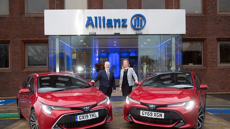 Stephen Craig, Toyota Regional Fleet Sales Manager and Bettina Gross, Head of Procurement, Allianz Insurance