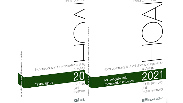 HOAI 2021 – mit Erläuterung, Musterrechnungen und Interpolationstabellen