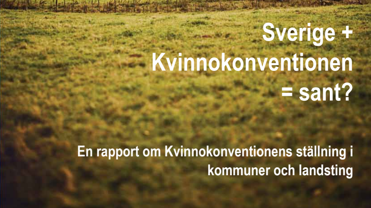 Sverige + Kvinnokonventionen = sant? Kommuners och landstings tillämpning av Kvinnokonventionen granskad