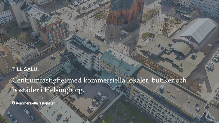 Centrumfastighet med kommersiella lokaler, butiker och bostäder i Helsingborg.