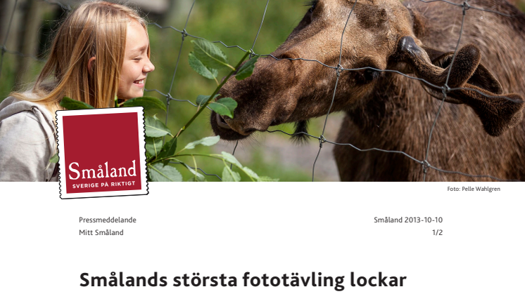 Smålands största fototävling lockar Smålandsambassadörer