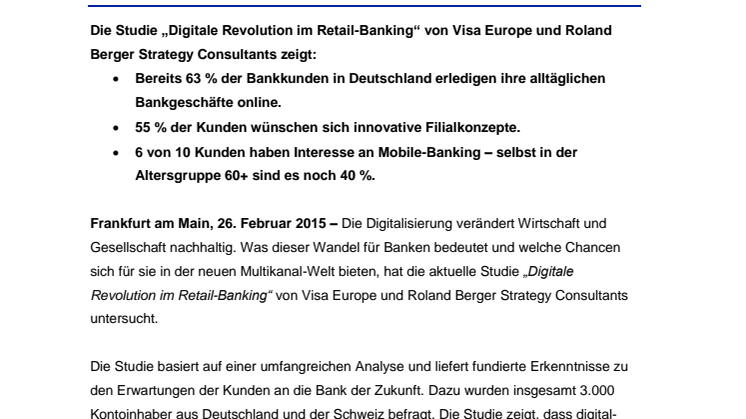 Bankkunden in Deutschland: digital-affin und offen für Innovationen