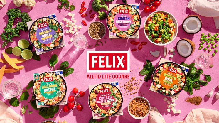 FELIX vill förändra bilden av fryst mat med sitt nya inspirerande sortiment i Bowls med minst 50% grönsaker.