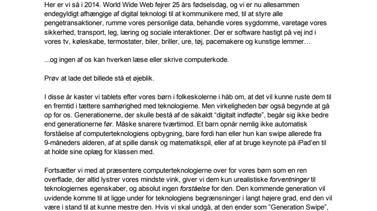 De digitalt indfødte er ikke digitalt dannede