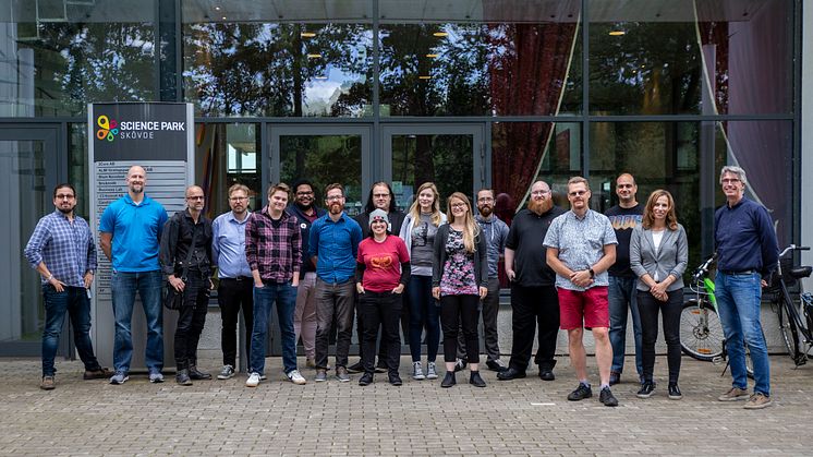 Professorer, doktorander och studenter som deltar i HEVGA Europe Games Research Summer School 2019.
