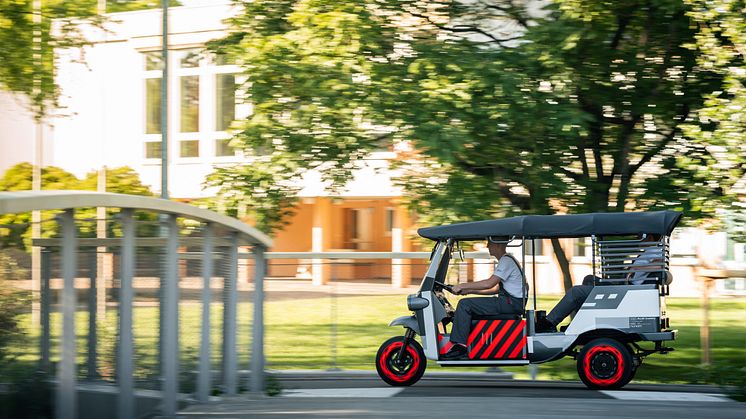 Audi rickshaw med second-life elbilsbatterier