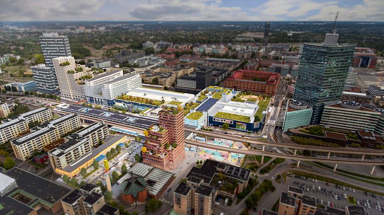 Citycons projekt är en av flera pågående satsningar i Kista och uppmuntras av Stockholms stad. Bild: Citycon