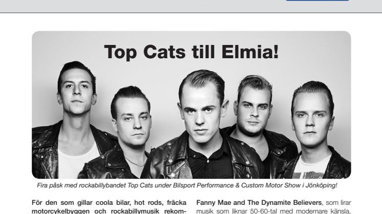 Top Cats till Elmia!