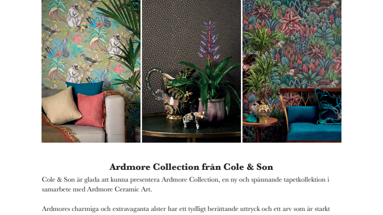 Cole & Son hyllar Afrikansk kultur med färgstark tapetkollektion i samarbete med Ardmore Ceramics