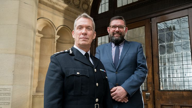 Northumbria Police Chief Constable Winton Keenen and Northumbria University Deputy Vice-Chancellor Professor Peter Francis