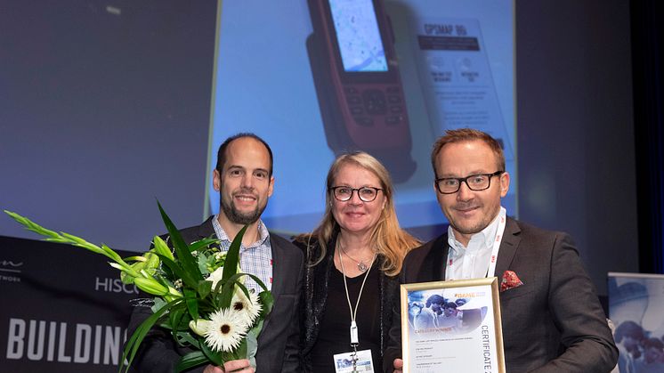 DAME Design Awards -palkinto Garmin® Force™ -keulamoottorille  ja GPSMAP® 86i -käsilaitteelle 