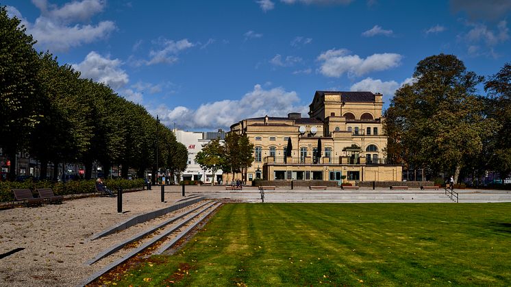 FOJABs omgestaltning av Teaterparken i Landskrona får ett hedersomnämnande av staden. Foto: Werner Nystrand