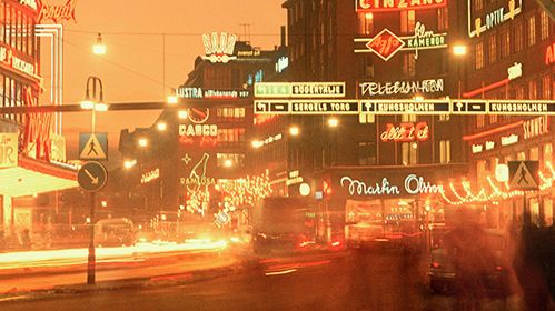 Kungsgatan, Stockholm 1967. Foto: KW Gullers