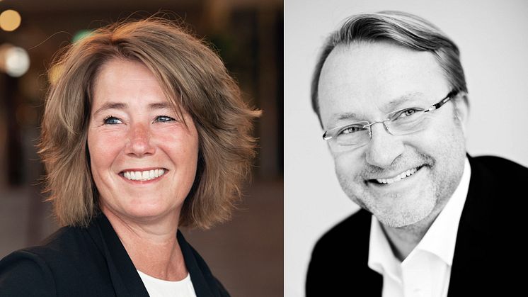 Johanna Frelin, vd, och Tobias Dysenius, försäljningschef.