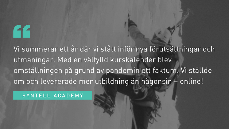 2020: Syntell Academy sammanfattar ett annorlunda och intensivt år