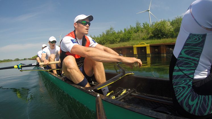 Olympiasieger  Andreas Kuffner  ist Teil des erfolgreichen Deutschland-Achters.  Er beschreibt in einem Interview, warum seine Teilnahme in Rio nur durch Osteopathie möglich war. Foto: Detlev Seyb