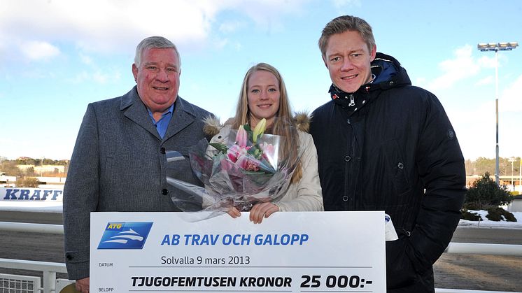 Sofi Flinck ”Årets Stjärnskott 2012" hyllad på Solvalla