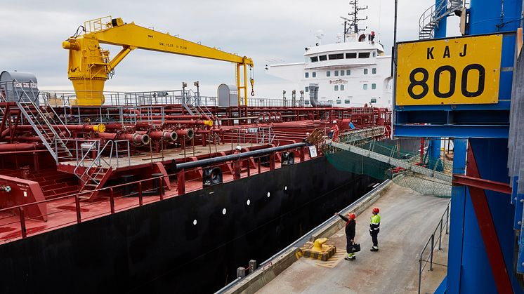 Tanker in the Energy Port of Gothenburg.