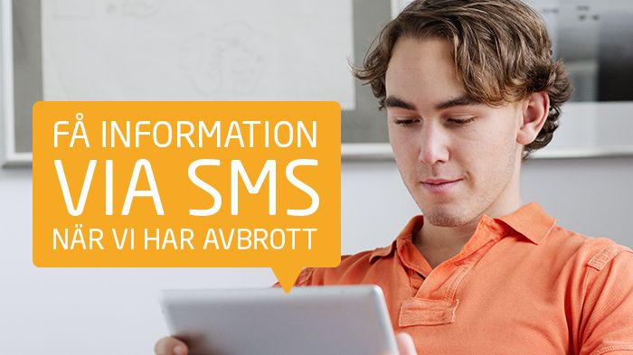 ​Nu inför vi avbrottsavisering via sms!