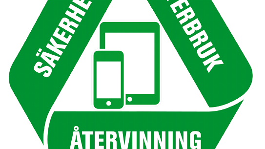 Bild: Elektronikbranschens symbol för kampanjen Cirkulera mera  