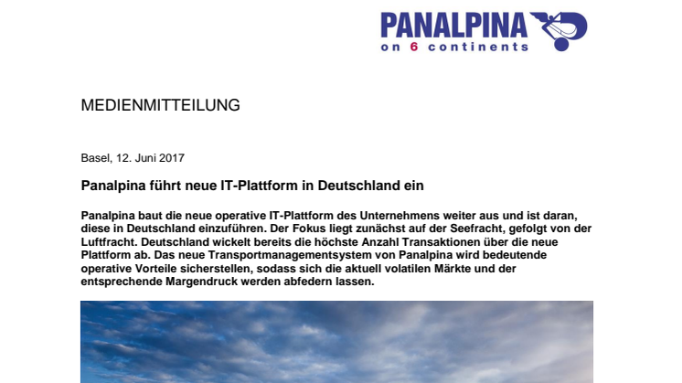 Panalpina führt neue IT-Plattform in Deutschland ein
