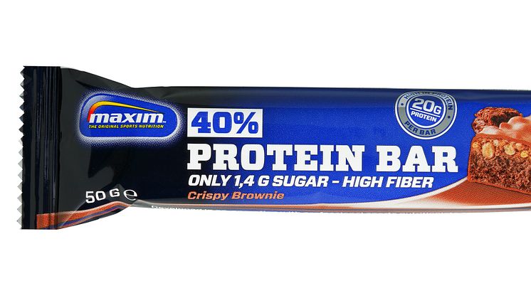 Maxim 40% Protein Bar Crispy Brownie 