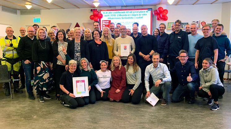 Återigen certifierade som  ett ”Great Place to Work”