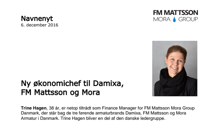 Ny økonomichef til Damixa, FM Mattsson og Mora