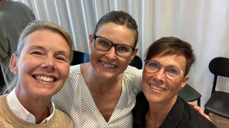 Nyexaminerade rektorer i Ronneby kommun. Från vänster: Camilla Radovan Movind, Ulrika Ahlberg och Åsa Isokoski. Foto: privat