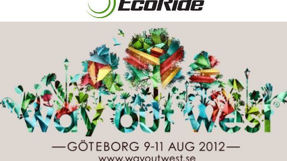 EcoRide - stolt sponsor av elcyklar till Way Out West-festivalen i Göteborg.