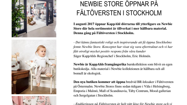 Newbie Store öppnar på Fältöversten i Stockholm