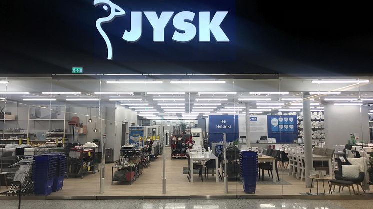 JYSK Suomen 80.s myymälä avattu Kauppakeskus Arabiaan