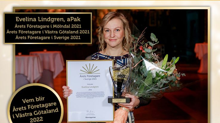 Evelina Lindgren blev Årets Företagare i Mölndal, i Västra Götaland och i Sverige förra året. Vem vinner i år?