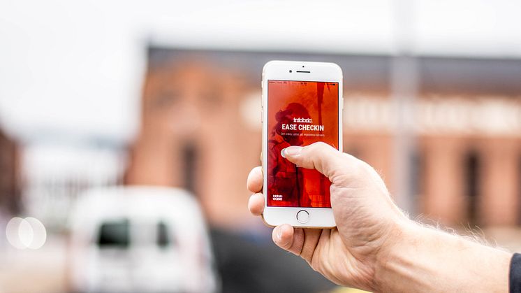 Appen Ease CheckIn från Jönköpingsbaserade bolaget Infobric, en populär näringslivsapp. Foto: Deniesé Thorvaldsson.