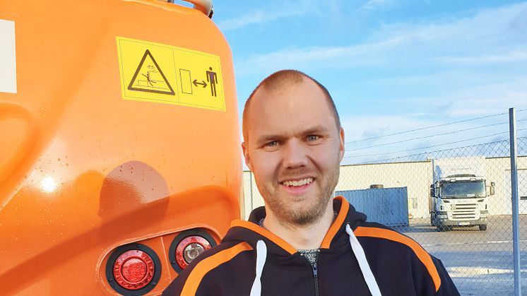Erik Lindmark, ny säljare hos Delvator AB i Västerbotten och Norrbotten.