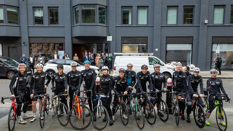 Cyclists at London campus