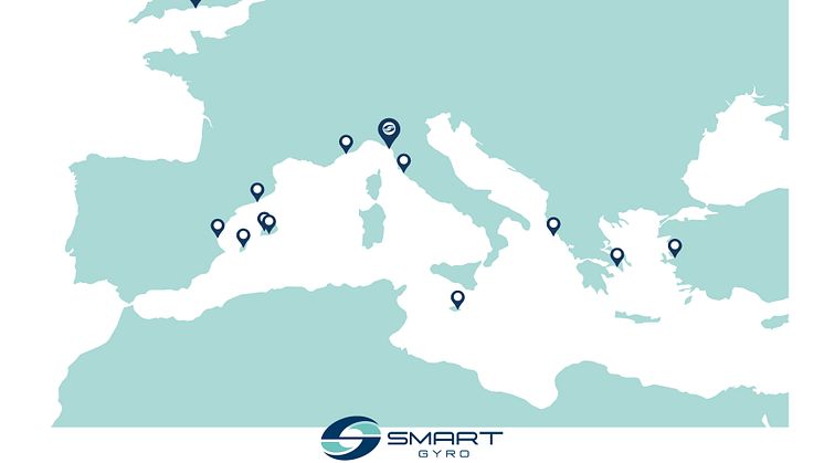 Smartgyro's dealer locations in the Mediterranean