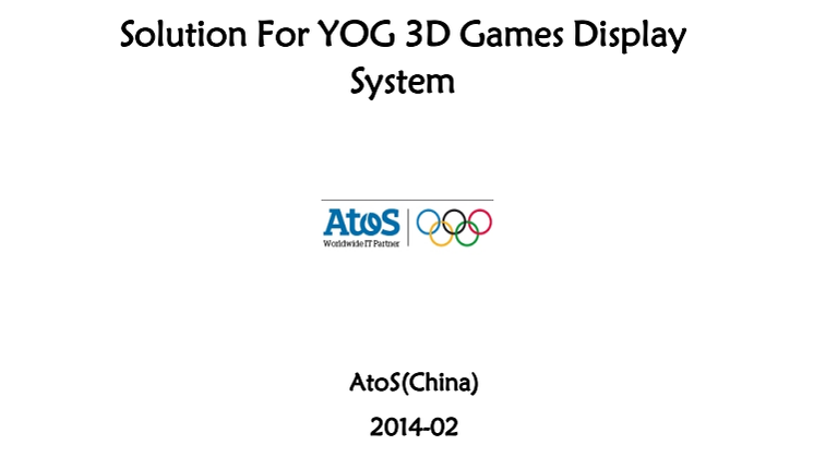 Atos 3D Training System for the Games