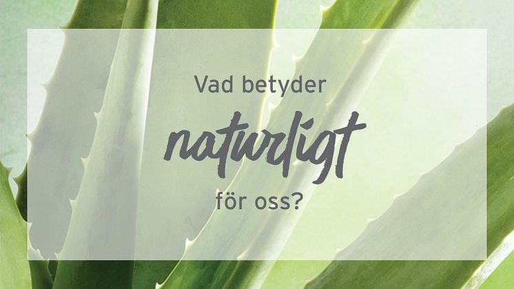 Vad betyder naturligt för oss?