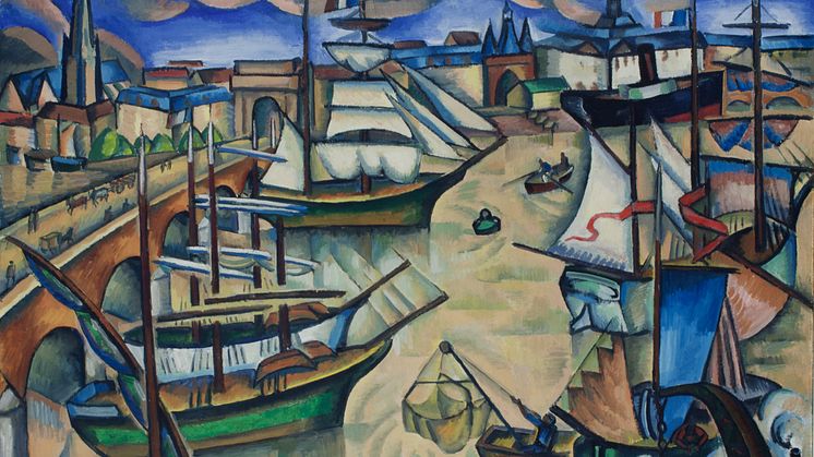 André Lhote, Hamnen i Bordeaux, 1912. Olja på duk, 106 x 131 cm. Foto: Lars Engelhardt