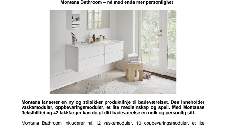 Montana Bathroom – nå med enda mer personlighet