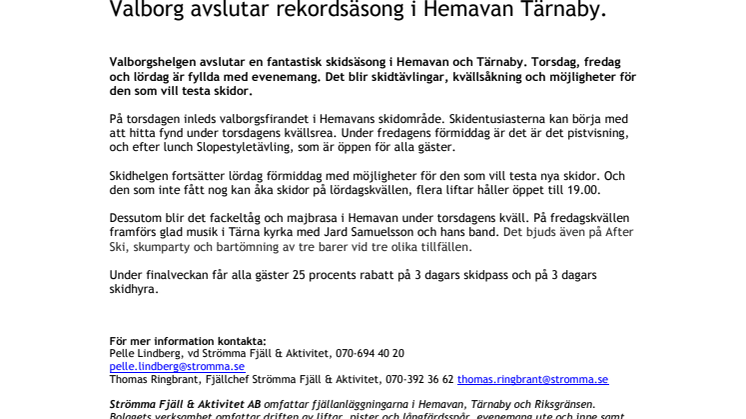 Valborg avslutar rekordsäsong i Hemavan Tärnaby