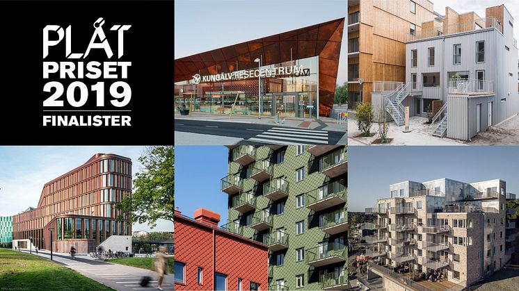 Fem svenska metallfasader - här är finalisterna i PLÅTPRISET 2019