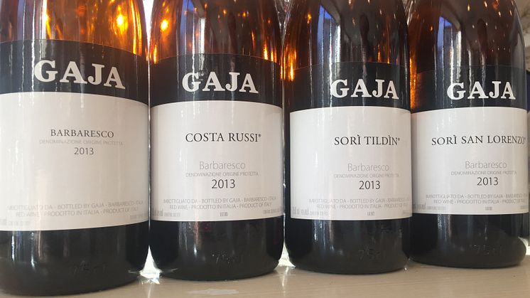 Weblansering av Gajas vingårdsbetecknade Barbaresco: Costa Russi, Sorì Tildìn, and Sorì San Lorenzo.
