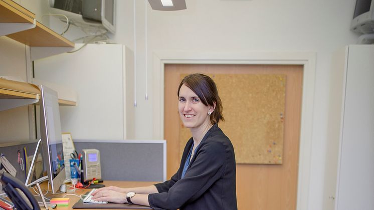 Frida Bergman, doktorand vid Institutionen för folkhälsa och klinisk medicin vid Umeå universitet. Foto: Mattias Pettersson.
