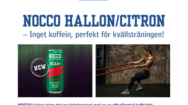 NOCCO Hallon/Citron – inget koffein, perfekt för kvällsträningen