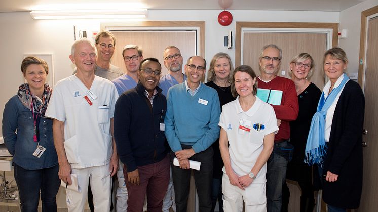 Tack vare ett bra teamarbete och stort engagemang från alla inblandade på Danderyds sjukhus, blev examinationen av kardiologer så lyckad, säger Viveka Frykman Kull, till höger i bild.